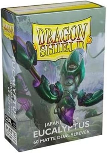 Imagen de PROTECTORES DE TARJETA - SLEEVES JAPANESE MATTE DUAL 59MMX86MM EUCALYPTUS 60CT. DRAGON SHIELD